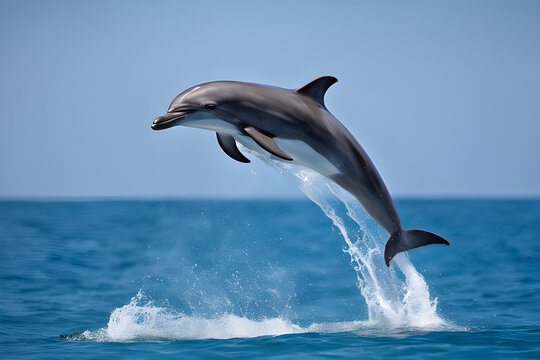 Dolphins at Sea